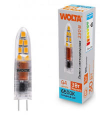 Светодиодная лампа WOLTA 3Вт 6500K G4 матовая WSTD-JC-220V3W6KG4-P
