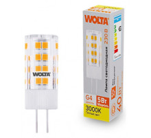 Светодиодная лампа WOLTA 5Вт 3000K G4 кукуруза матовая WSTD-JC-220V5W3KG4-C