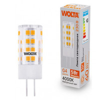 Светодиодная лампа WOLTA 5Вт 4000K G4 кукуруза матовая WSTD-JC-220V5W4KG4-C