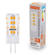 Светодиодная лампа WOLTA 5Вт 4000K G4 кукуруза матовая WSTD-JC-220V5W4KG4-C