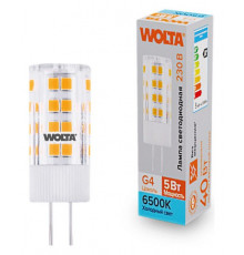 Светодиодная лампа WOLTA 5Вт 6500K G4 кукуруза матовая WSTD-JC-220V5W6KG4-C