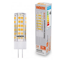 Светодиодная лампа WOLTA 7Вт 6500K G4 кукуруза матовая WSTD-JC-220V7W6KG4-C