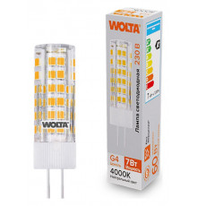 Светодиодная лампа WOLTA 7Вт 6500K G4 кукуруза матовая WSTD-JC-220V7W6KG4-C