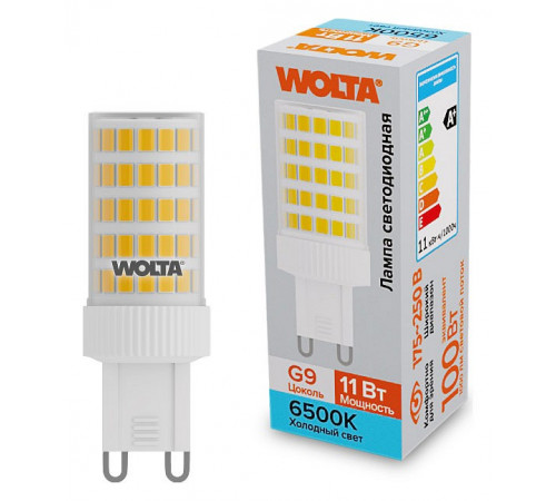 Светодиодная лампа WOLTA 11Вт 6500K G9 кукуруза матовая WSTD-JCD-11W6KG9-C Светодиодная лампа WOLTA 11Вт 6500K G9 кукуруза матовая WSTD-JCD-11W6KG9-C