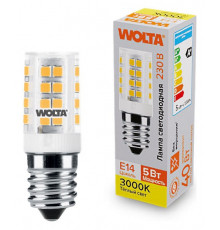 Светодиодная лампа WOLTA 5Вт 3000K E14 кукуруза матовая WSTD-JCD-5W3KE14-C