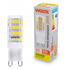 Светодиодная лампа WOLTA 5Вт 3000K G9 кукуруза матовая WSTD-JCD-5W3KG9-C