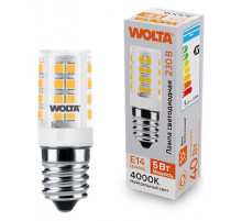 Светодиодная лампа WOLTA 5Вт 4000K E14 кукуруза матовая WSTD-JCD-5W4KE14-C