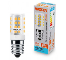 Светодиодная лампа WOLTA 5Вт 6500K E14 кукуруза матовая WSTD-JCD-5W6KE14-C