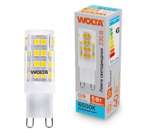 Светодиодная лампа WOLTA 5Вт 6500K G9 кукуруза матовая WSTD-JCD-5W6KG9-C Светодиодная лампа WOLTA 5Вт 6500K G9 кукуруза матовая WSTD-JCD-5W6KG9-C