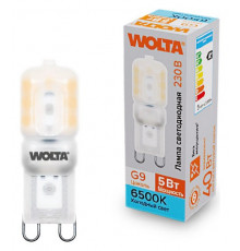 Светодиодная лампа WOLTA 5Вт 6500K G9 матовая WSTD-JCD-5W6KG9-P