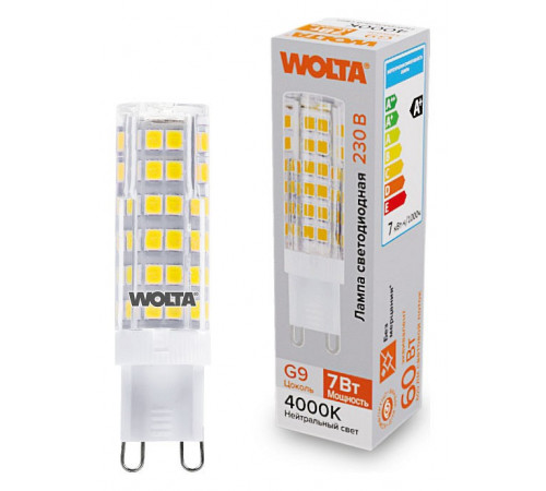 Светодиодная лампа WOLTA 7Вт 4000K G9 кукуруза матовая WSTD-JCD-7W4KG9-C Светодиодная лампа WOLTA 7Вт 4000K G9 кукуруза матовая WSTD-JCD-7W4KG9-C