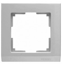 Рамка Werkel Stark на 1 пост черный WL04-Frame-01-silver/black 4690389048838
