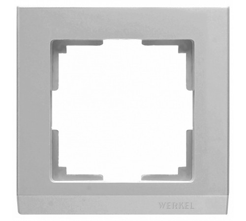 Рамка Werkel Stark на 1 пост черный WL04-Frame-01-silver/black 4690389048838 Рамка Werkel Stark на 1 пост черный WL04-Frame-01-silver/black 4690389048838