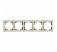 Рамка Werkel Snabb на 5 постов слоновая кость/золото WL03-Frame-05-ivory/GD 4690389083945