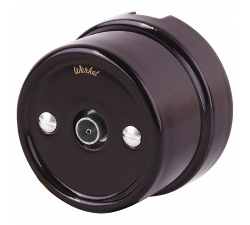 ТВ розетка Werkel Retro коричневая WL18-02-05 4690389100734 ТВ розетка Werkel Retro коричневая WL18-02-05 4690389100734