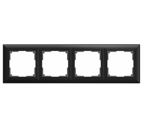 Рамка Werkel Aluminium на 4 поста алюминий черный WL11-Frame-04 4690389110474 Рамка Werkel Aluminium на 4 поста алюминий черный WL11-Frame-04 4690389110474