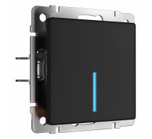 Сенсорный выключатель одноклавишный с функцией Wi-Fi Werkel черный W4510608 4690389171185