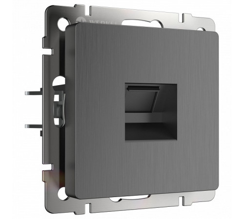 Розетка Ethernet RJ-45 Werkel графит рифленый W1181004 4690389158674 Розетка Ethernet RJ-45 Werkel графит рифленый W1181004 4690389158674