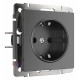Розетка с заземлением Werkel графит рифленый W1171004 4690389158629