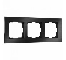 Рамка Werkel Aluminium на 3 поста черный алюминий W0031708 4690389158100