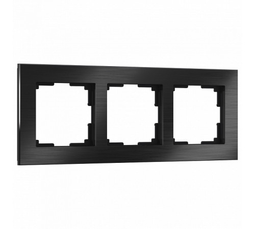 Рамка Werkel Aluminium на 3 поста черный алюминий W0031708 4690389158100 Рамка Werkel Aluminium на 3 поста черный алюминий W0031708 4690389158100