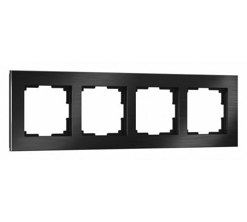 Рамка Werkel Aluminium на 4 поста алюминий черный W0041708 4690389158124 Рамка Werkel Aluminium на 4 поста алюминий черный W0041708 4690389158124