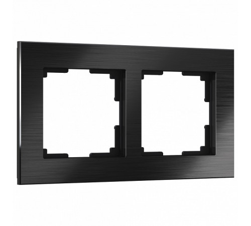 Рамка Werkel Aluminium на 2 поста черный алюминий W0021708 4690389158056
