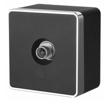 ТВ-розетка оконечная Werkel Gallant черный/хром W5083035 4690389164767