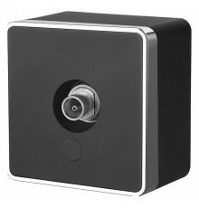 ТВ-розетка оконечная Werkel Gallant черный/хром W5083035 4690389164767