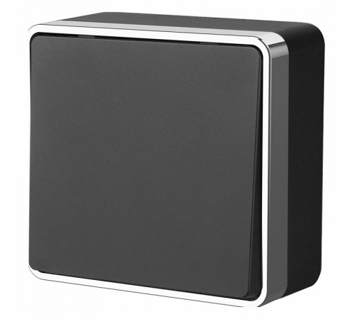 Выключатель одноклавишный Werkel Gallant черный/хром W5012035 4690389164101