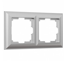 Рамка на 2 поста Werkel Fiore серебряный W0022206 4690389160356