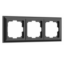 Рамка Werkel Fiore на 3 поста черный матовый W0032208 4690389160417