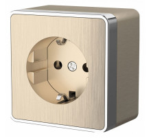 Розетка с заземлением Werkel Gallant шампань рифленый W5071010 4690389164491 a051038