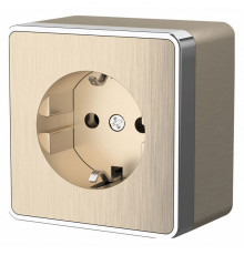 Розетка с заземлением Werkel Gallant шампань рифленый W5071010 4690389164491 a051038