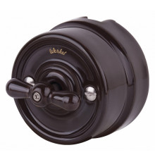 Выключатель Werkel на 4 положения двухклавишный Retro коричневый W5620014 4690389166754
