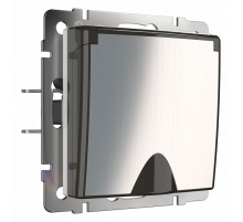 Розетка влагозащищенная с заземлением, с защитной крышкой и шторками Werkel глянцевый никель W1171202 4690389158049