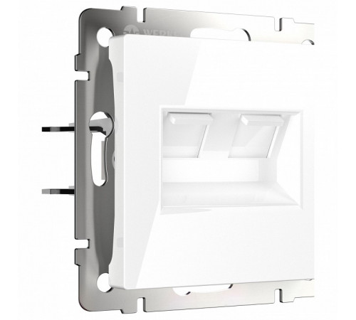 Розетка двойная Ethernet RJ-45 Werkel белый W1181101 4690389155376