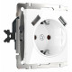 Розетка с заземлением, шторками и USBх2 Werkel белый W1171501 4690389155345