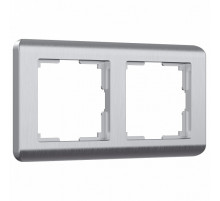 Рамка на 2 поста Werkel Stream серебряный W0022106 4690389162213