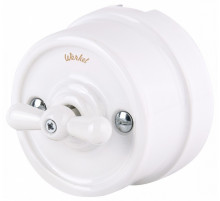 Переключатель Werkel одноклавишный Retro белый W5612001 4690389166709