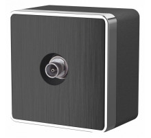 ТВ-розетка оконечная Werkel Gallant графит рифленый W5083004 4690389164736