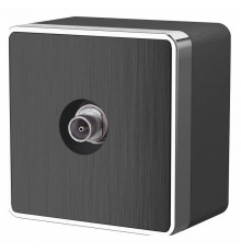 ТВ-розетка оконечная Werkel Gallant графит рифленый W5083004 4690389164736