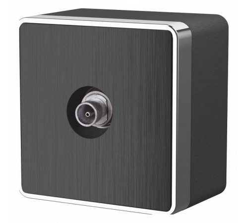 ТВ-розетка оконечная Werkel Gallant графит рифленый W5083004 4690389164736