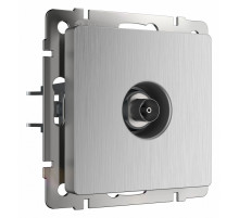 ТВ-розетка оконечная Werkel cеребряный рифленый W1183009 4690389159909