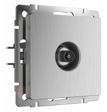 ТВ-розетка оконечная Werkel cеребряный рифленый W1183009 4690389159909