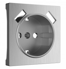 Накладка для розетки USB Werkel cеребряный рифленый W1179509 4690389159848