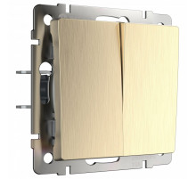Выключатель двухклавишный Werkel шампань рифленый W1120010 4690389160158