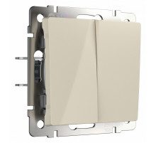 Выключатель двухклавишный проходной Werkel слоновая кость W1122003 4690389155628