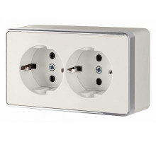 Розетка двойная с заземлением Werkel Gallant слоновая кость W5072103 4690389164668