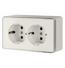Розетка двойная с заземлением Werkel Gallant слоновая кость W5072103 4690389164668